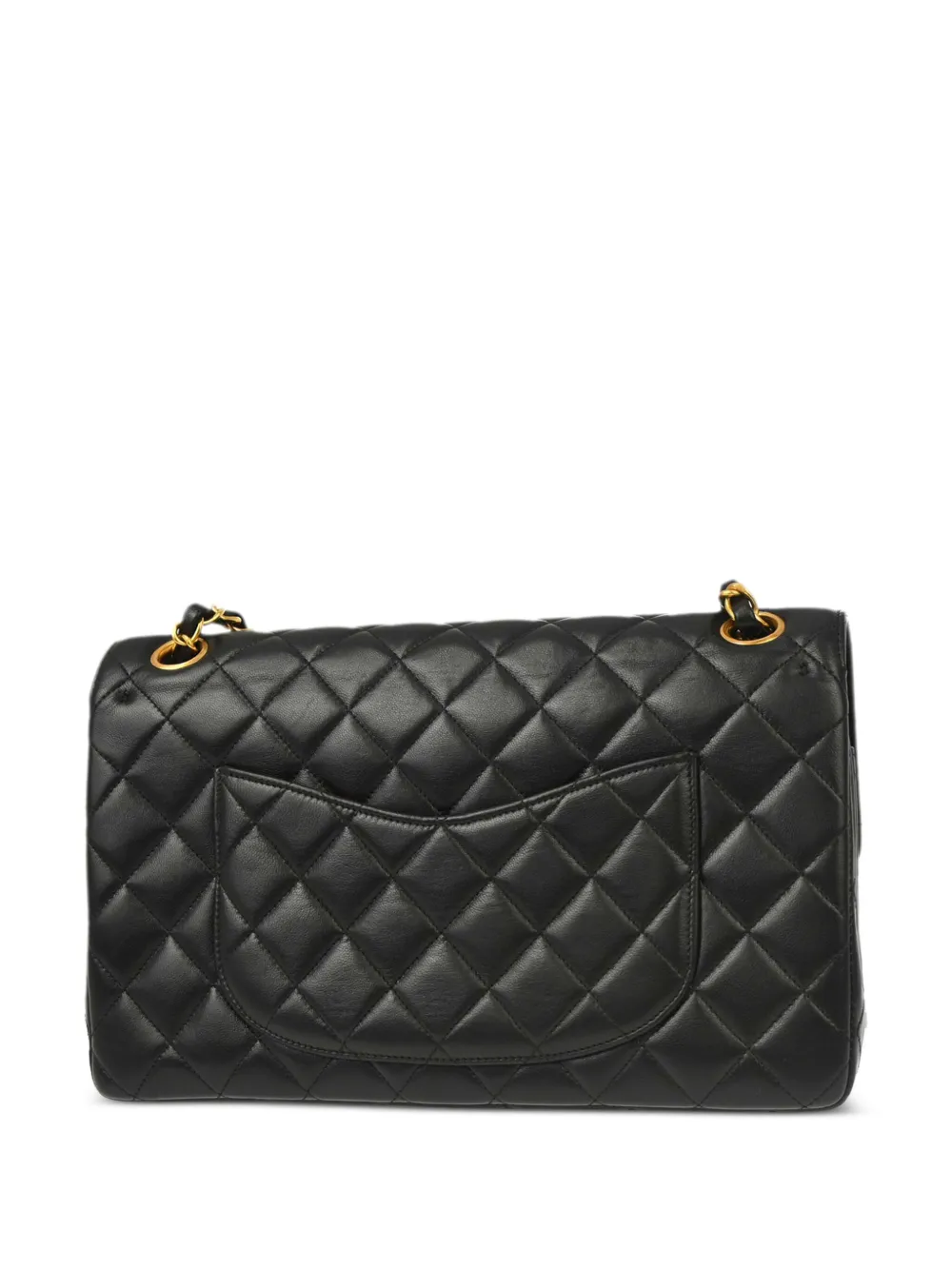 CHANEL Pre-Owned 1995 medium Double Flap leren schoudertas - Zwart