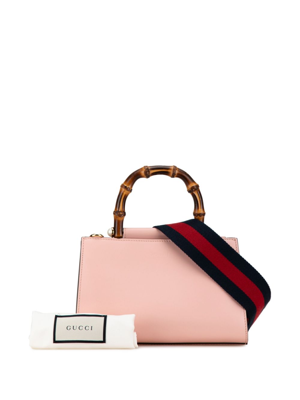 Gucci Pre-Owned 2000-2015 Mini Leather Bamboo Nymphaea satchel - Roze