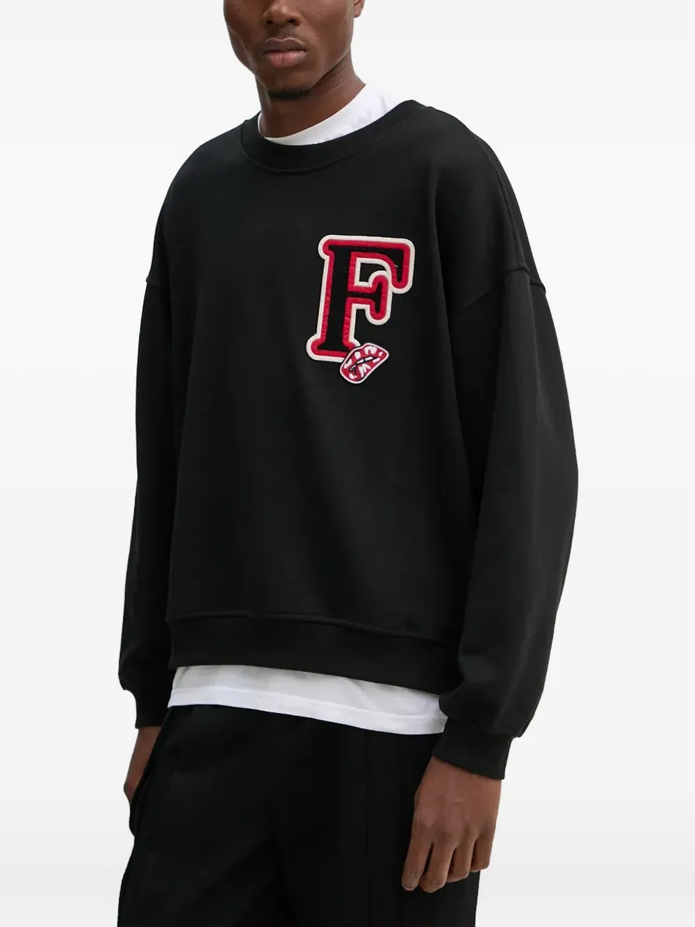Fiorucci Logo-embroidered Sweatshirt In Black
