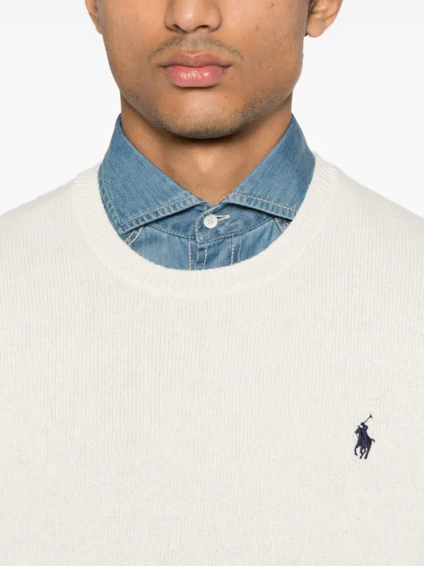 【送料&関税込】Ralph Lauren Sweater With Pony Logo Polo Ralph Lauren Polo Pony-embroidered Sweater | Blue