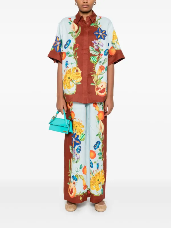 パンツ Alemais Rich Chocolate Brown Dahlia Linen Trousers ALEMAIS Dahlia Trousers | Brown | FARFETCH CA