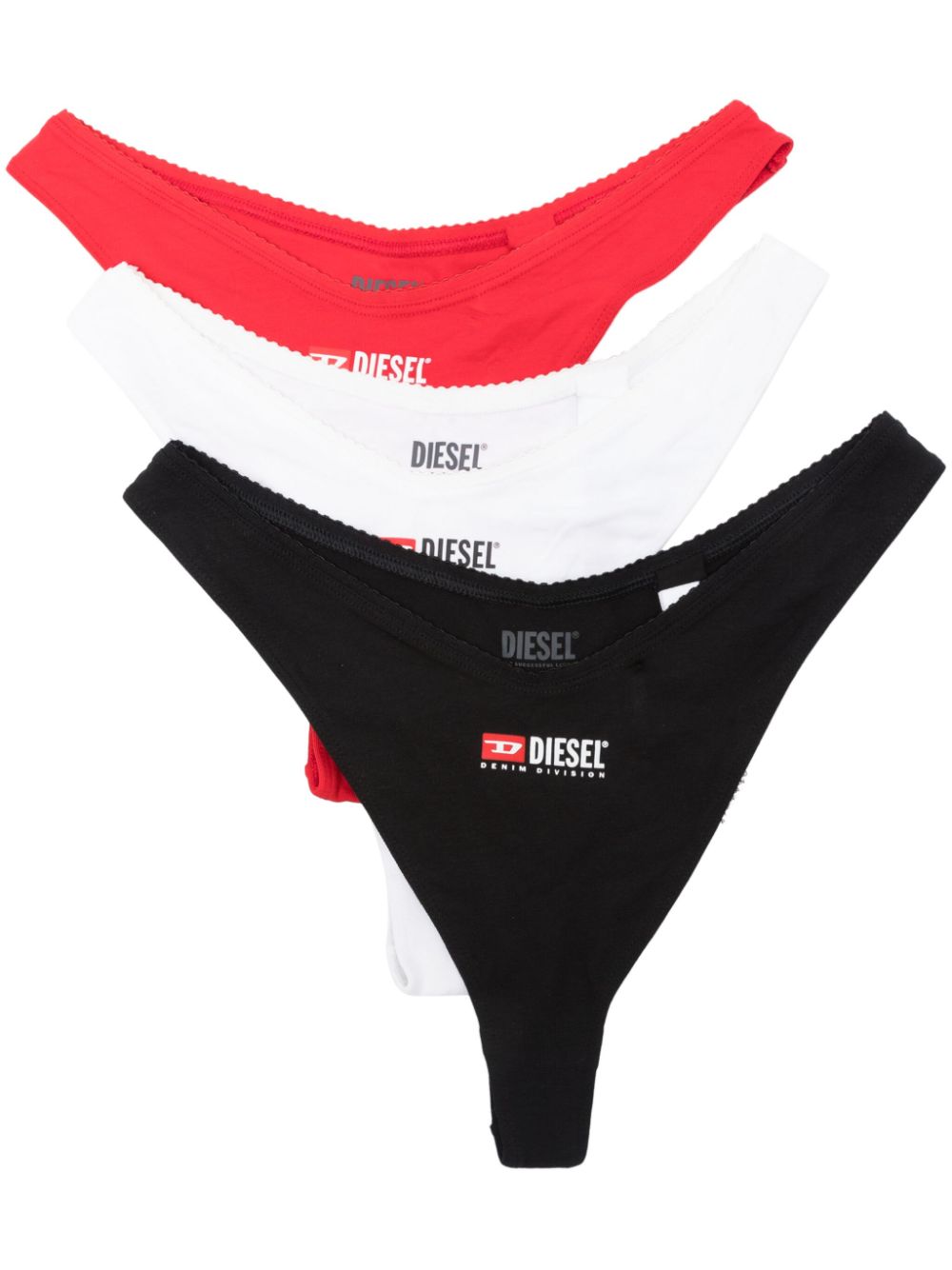 Diesel Punchy-D-Core thongs pack (pack of three) – Black