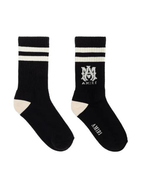 AMIRI KIDS intarsia-logo socks