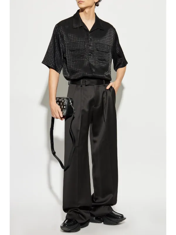 ★AMl PARlS★ AMI UTS024 726 0951 Logo Print Unisex Short Sl AMIRI Monogram short-sleeve Shirt | Black | FARFETCH