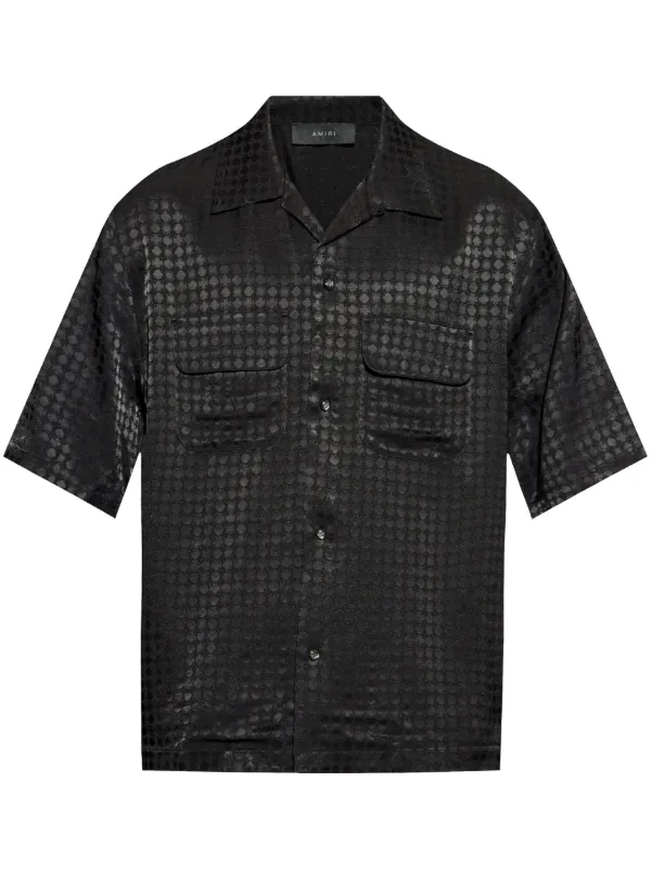 AMIRI Monogram short-sleeve Shirt Black FARFETCH IN