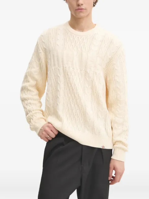 DICKIES cable-knit crew-neck sweater