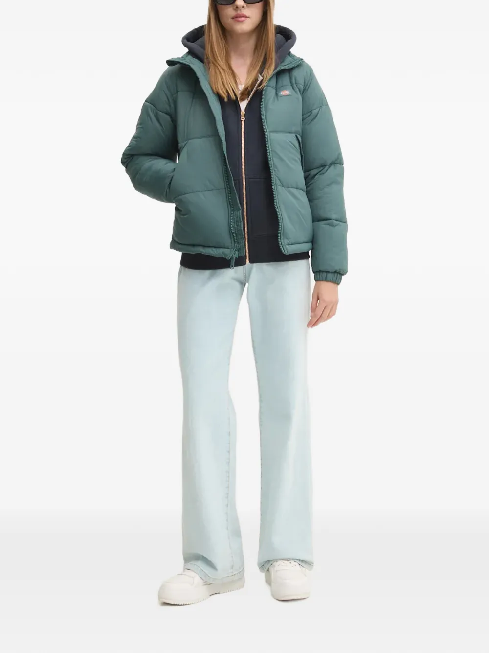  Dickies Hooded Quilted Jacket - Green 