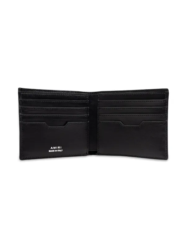 AMIRI お洒落 THREE STAR LEATHER BIFOLD AMIRI Three Star Wallet | Black | FARFETCH