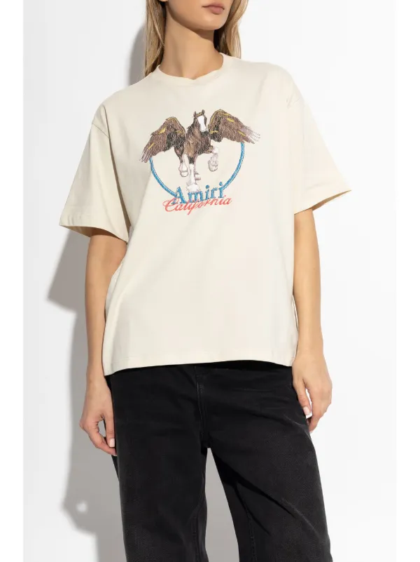 AMIRI graphic-print T-shirt | Neutrals | FARFETCH AO
