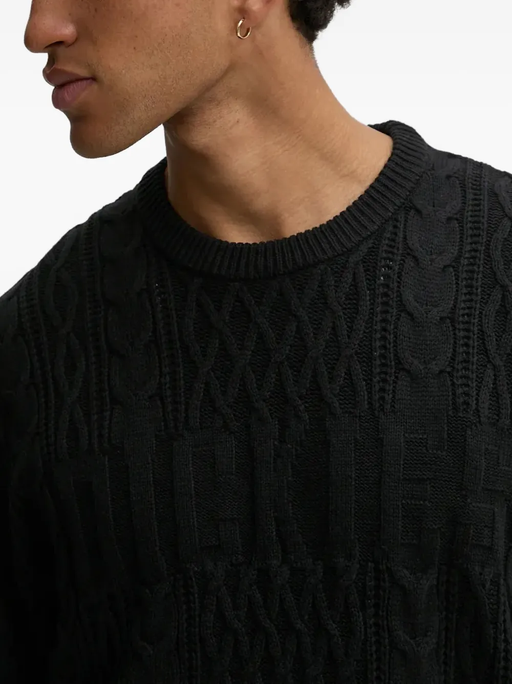 DICKIES Kabelgebreide trui Zwart