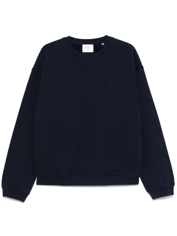 Frame Logo-embroidered Sweatshirt in Blue