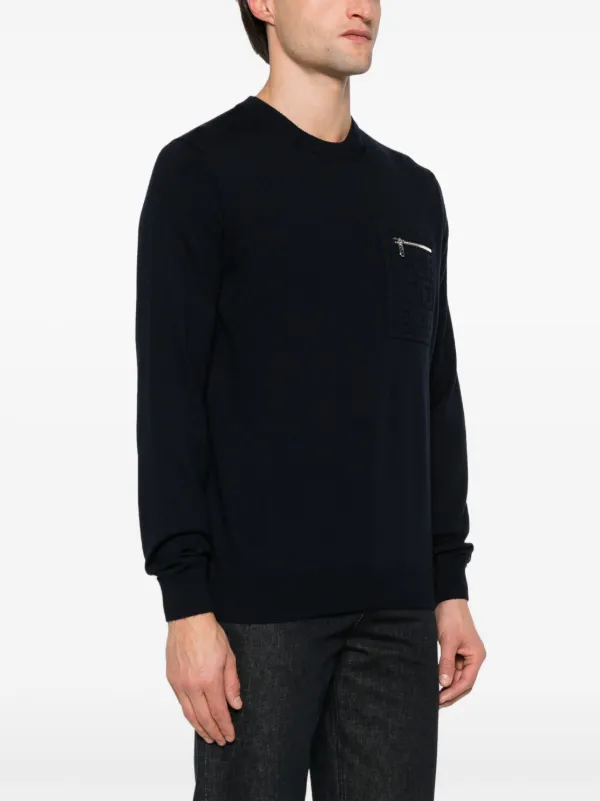 【送料&関税込】Fendi Ff Sweater Fendi FF Logo Diagonal Stripe Monogram Sweater – Savonches