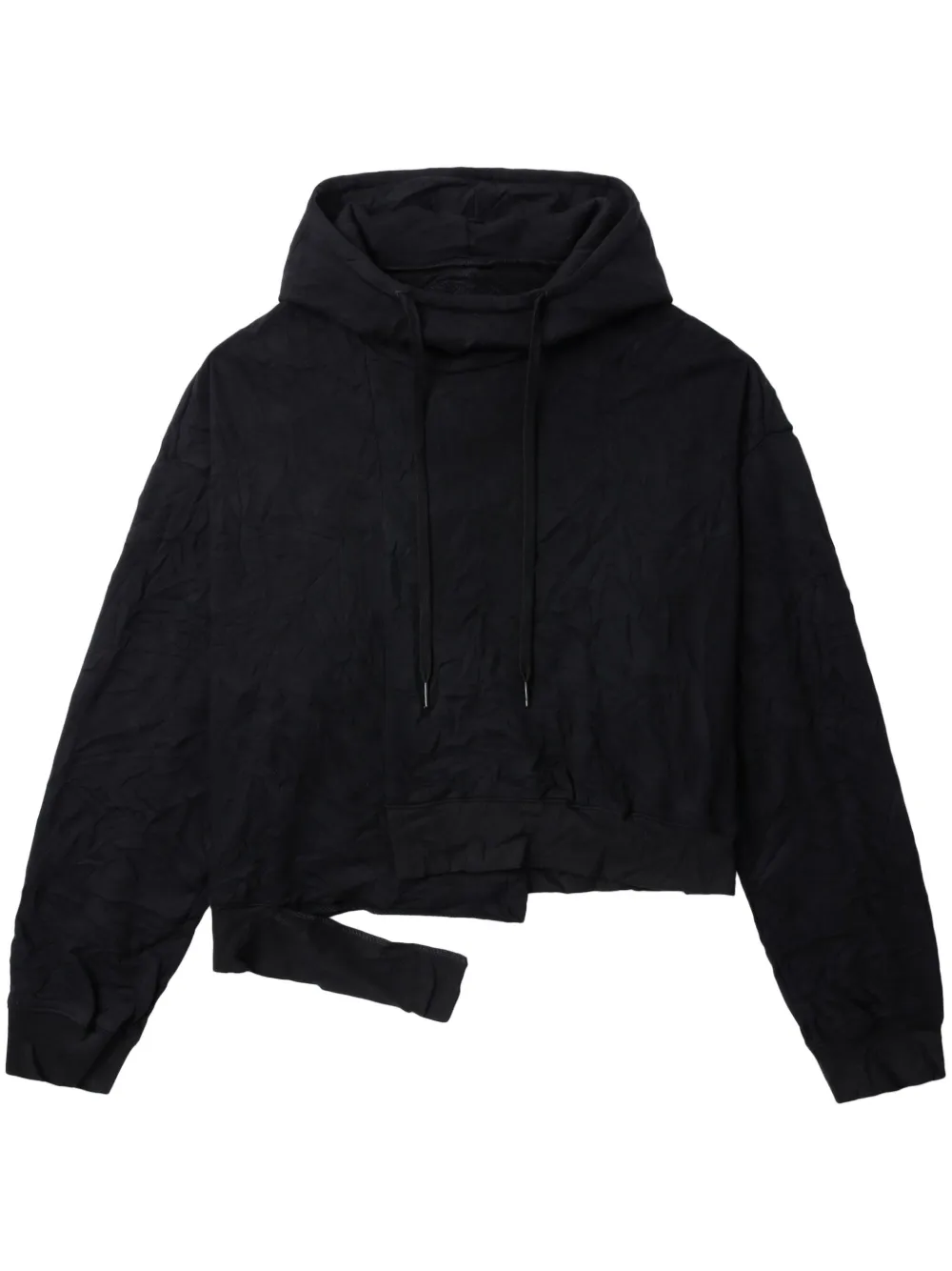 creased-effect hoodie