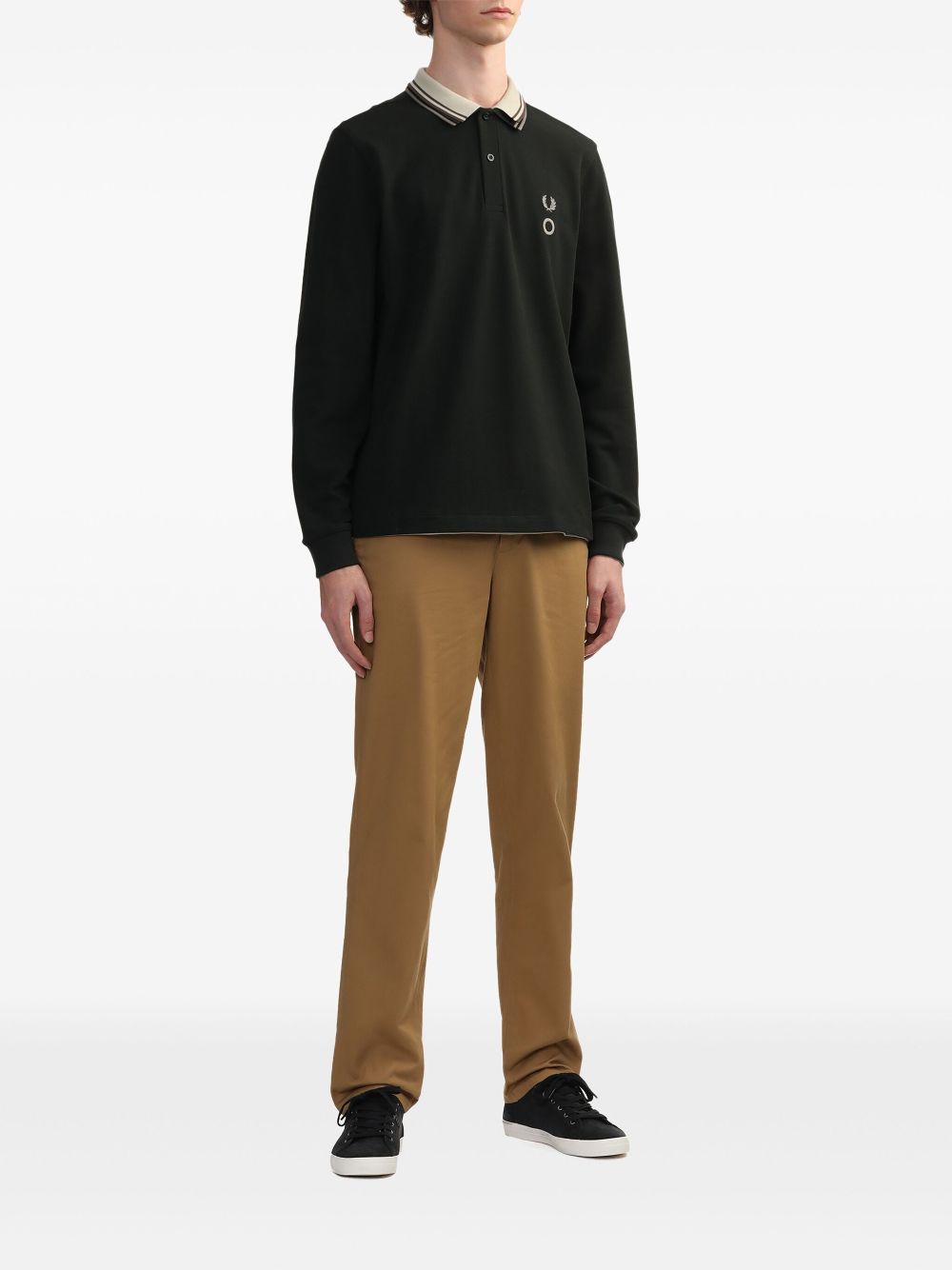 Fred Perry reversible long-sleeve polo shirt - Groen