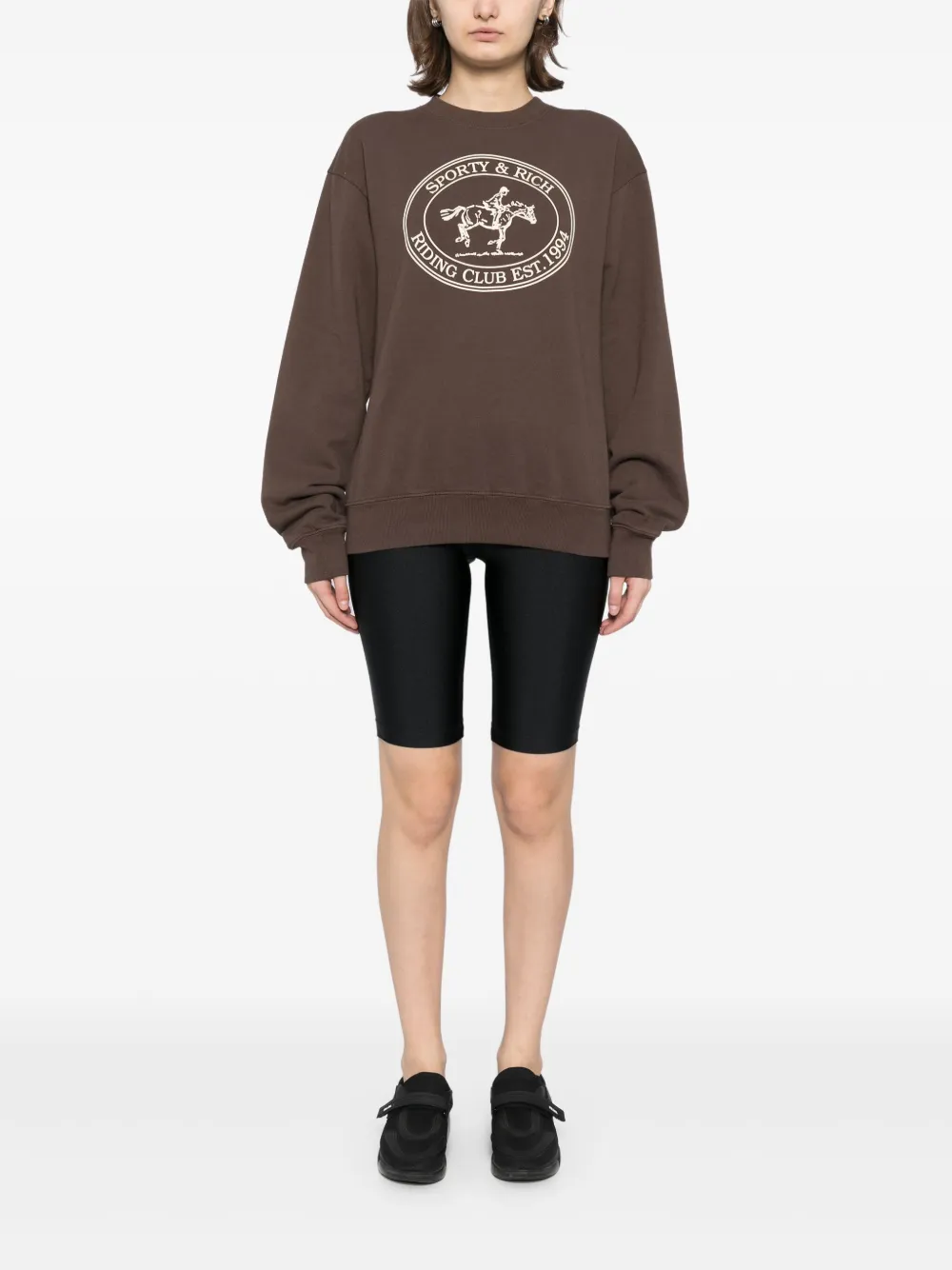 Sporty & Rich Riding Club sweatshirt - Brown