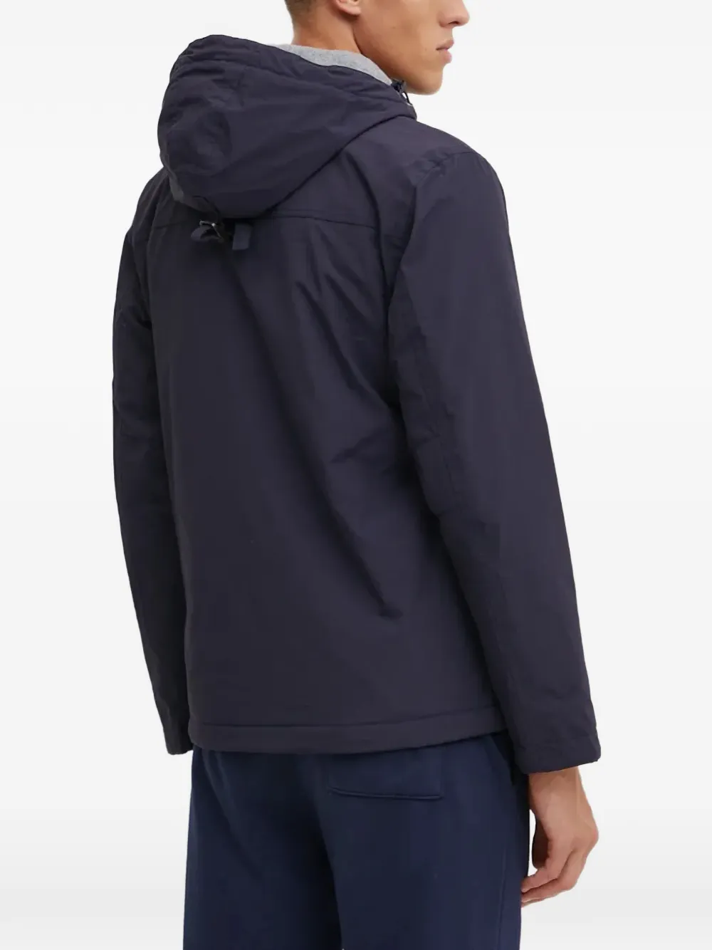 Napapijri Jack met capuchon en logopatch Blauw