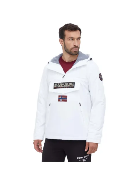 Napapijri logo-patch hooded jacket