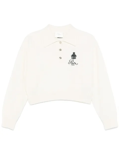 FRAME logo-embroidered polo top
