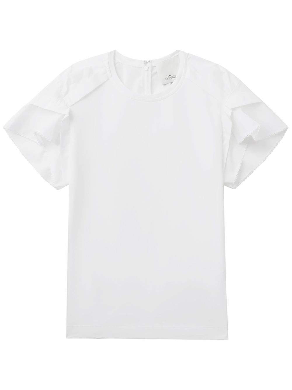 3.1 Phillip Lim T-shirt met gedrapeerd detail Wit