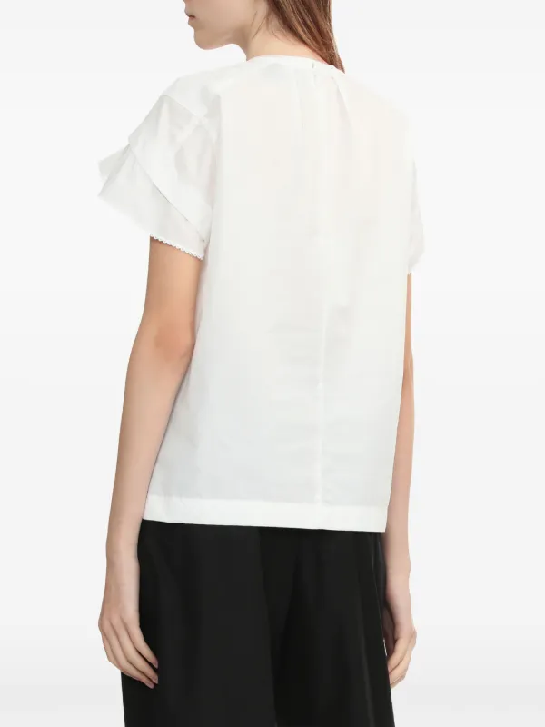 3.1 Phillip Lim ドレープディテール Tシャツ | ホワイト | FARFETCH JP