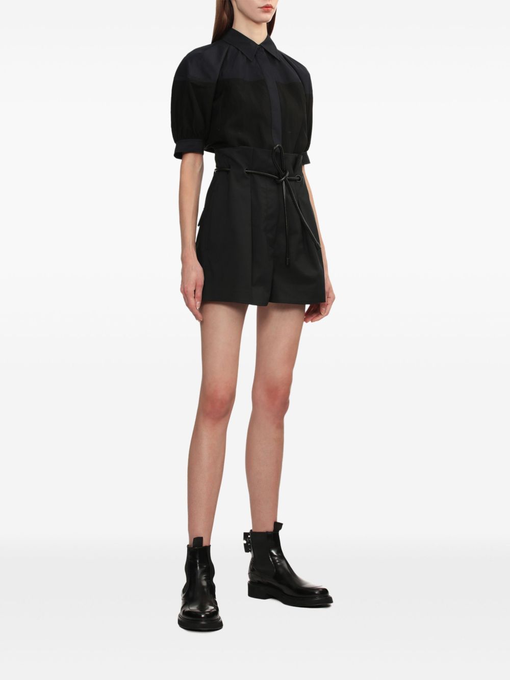 3.1 Phillip Lim Tweekleurig blouse - Zwart