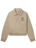 Sporty & Rich Country Club Crown-embroidered polo shirt - Neutrals