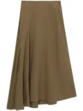 Y's asymmetric skirt - Brown