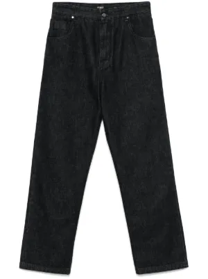 FENDI straight-cut Jeans | Black | FARFETCH
