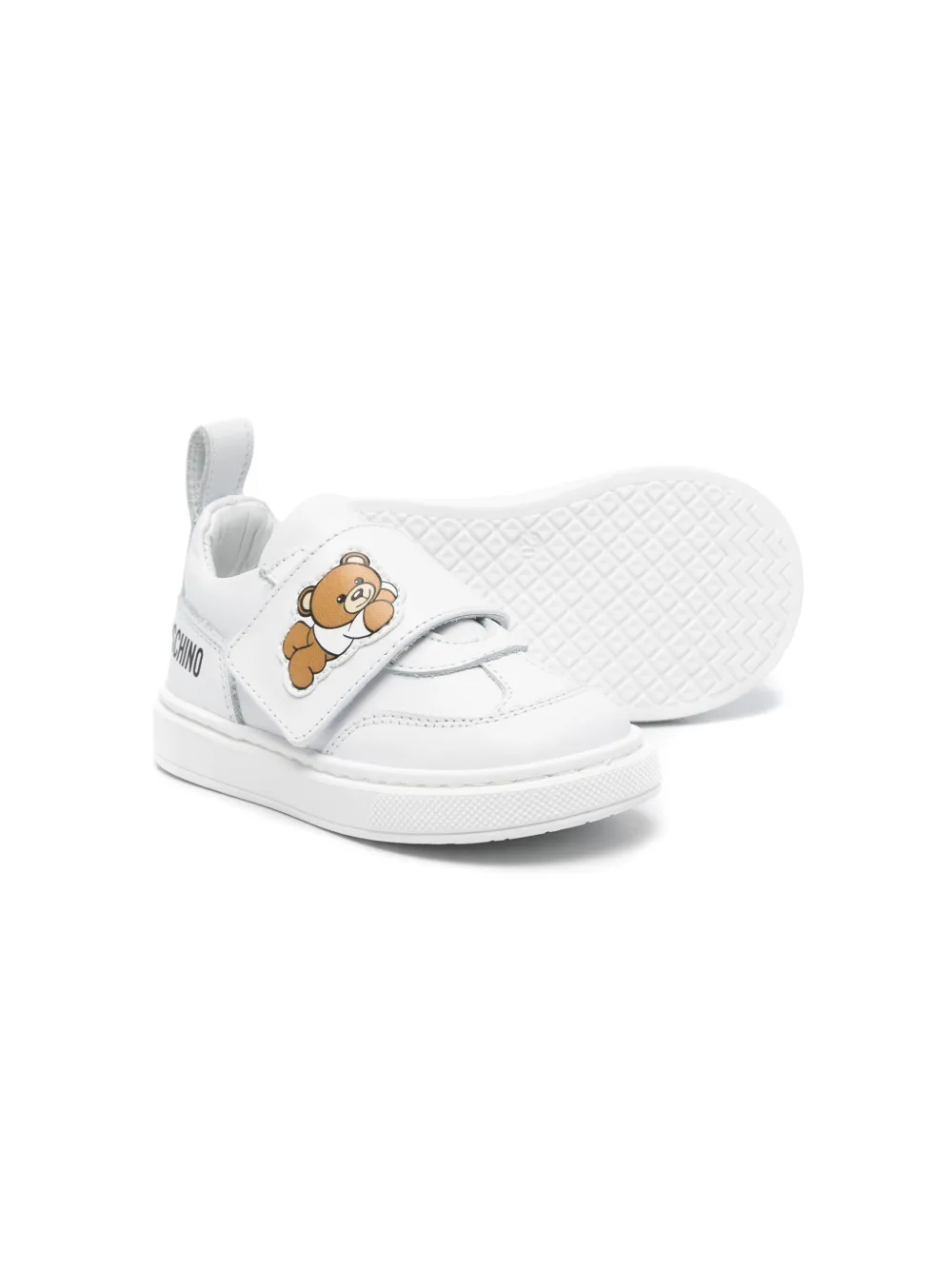 Moschino Kids Leo Teddy-motif sneakers White