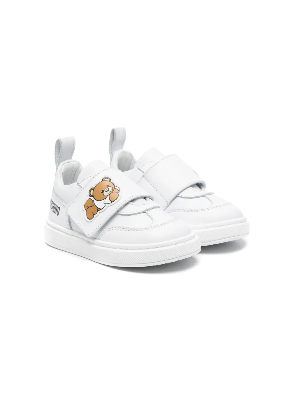 Moschino Kids Leo Teddy-motif sneakers White