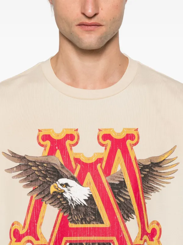 ☆送料関税込☆AMIRI☆Vintage MA Eagle OS Tシャツ AMIRI Vintage Ma Eagle T-shirt | Neutrals | FARFETCH