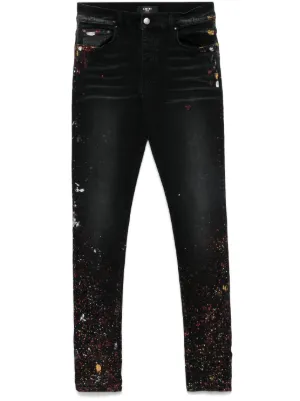 AMIRI paint-drip Jeans | Black | FARFETCH
