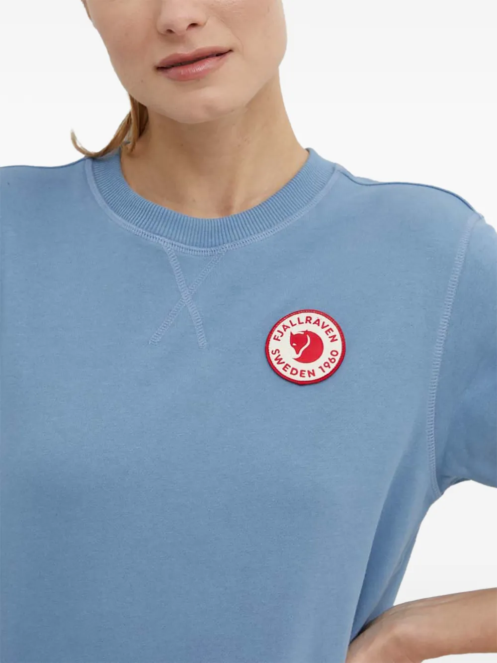 Fjall Raven 1960 Logo-badge Crew-neck Sweatshirt In Blue
