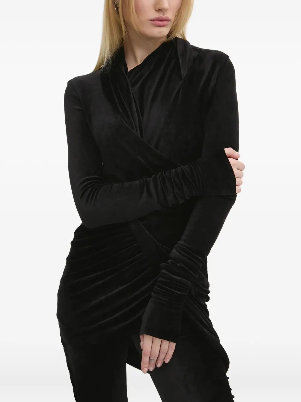 draped asymmetrical top