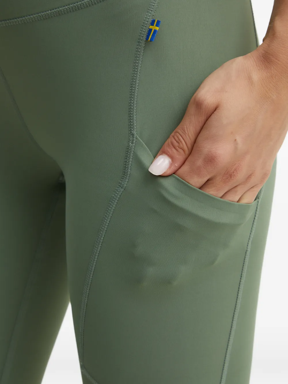 Fjall Raven Abisko Pocket Leggings In Green