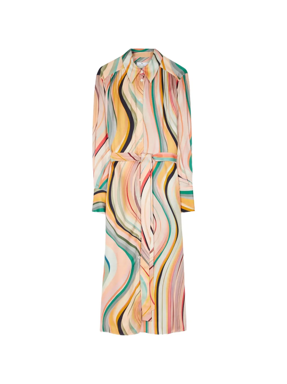 PS Paul Smith Midi-jurk met patroon Beige