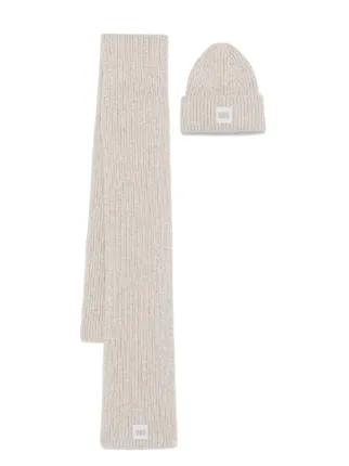 UGG Light Gray Knit Hat and Glove Set NWT GRAY SET Knit Winter Scarf & Hat Set UGG | eBay main image 4