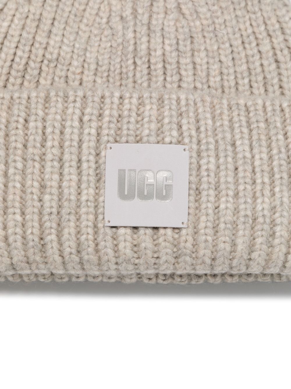 UGG chunky rib knit scarf and beanie set - Grey