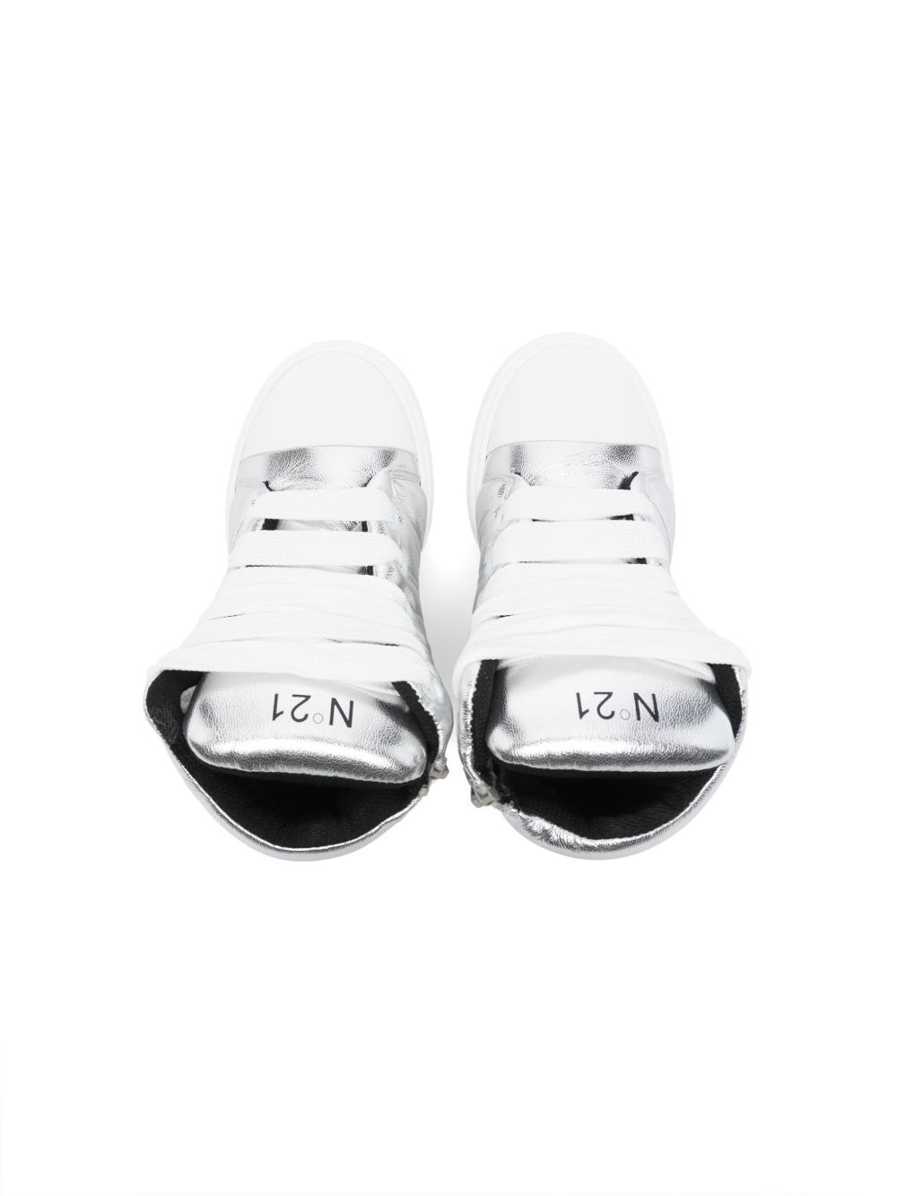 Nº21 Kids Metallic sneakers Zilver