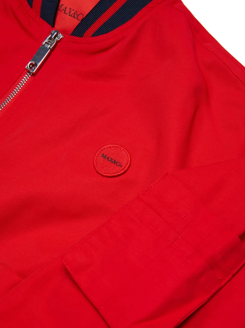 MAX&Co. Kids Bomberjack met logoplakkaat Rood