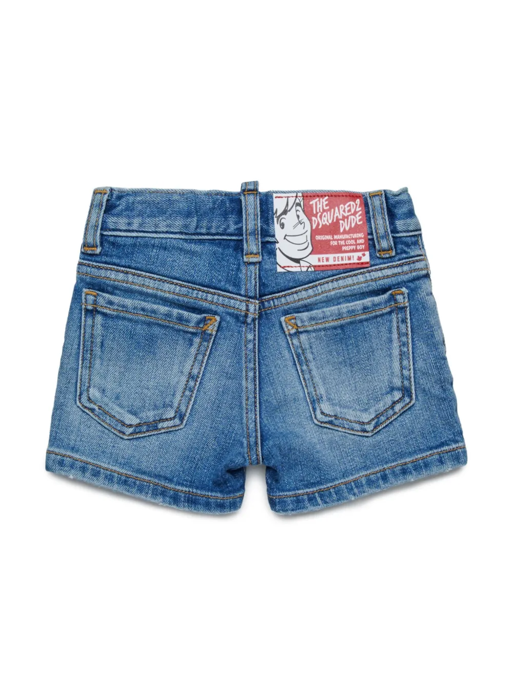 DSQUARED2 KIDS Mid waist spijkershorts - Blauw