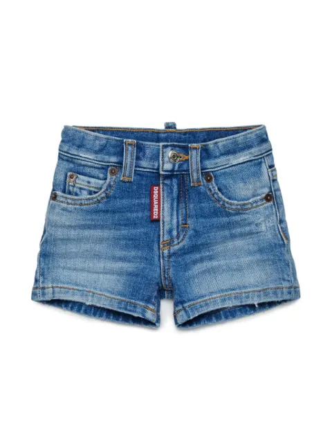 DSQUARED2 KIDS shorts de mezclilla con tiro medio
