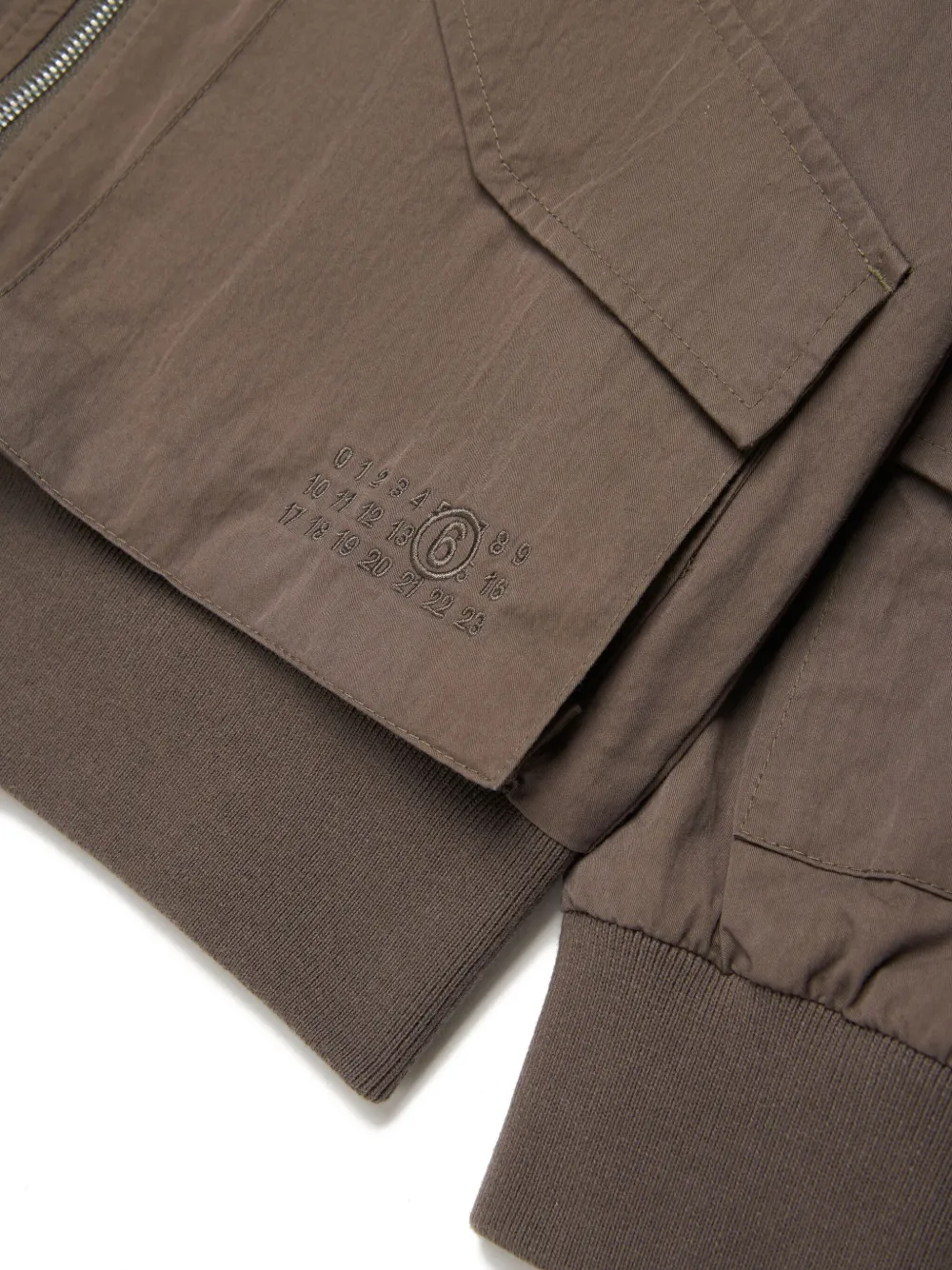 MM6 Maison Margiela Kids Bomberjack met meerdere zakken Bruin