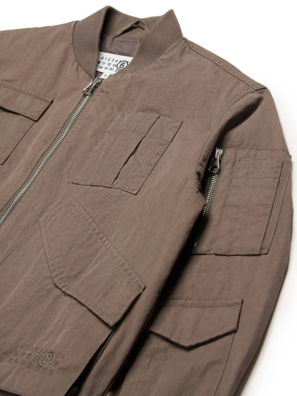 MM6 Maison Margiela Kids Bomberjack met meerdere zakken Bruin