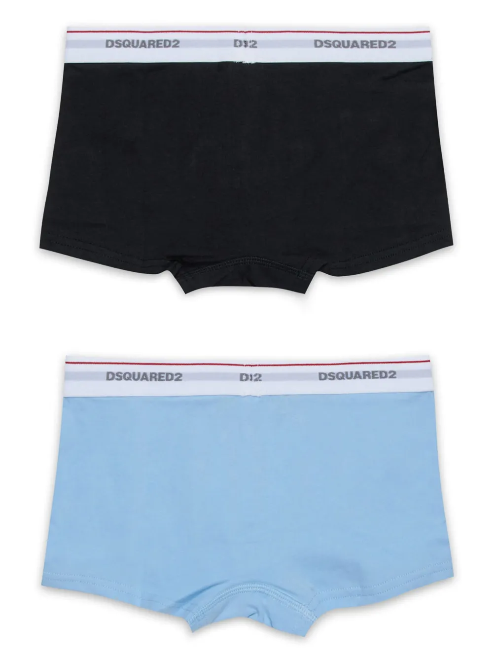 DSQUARED2 KIDS Twee boxershorts met logoband - Blauw