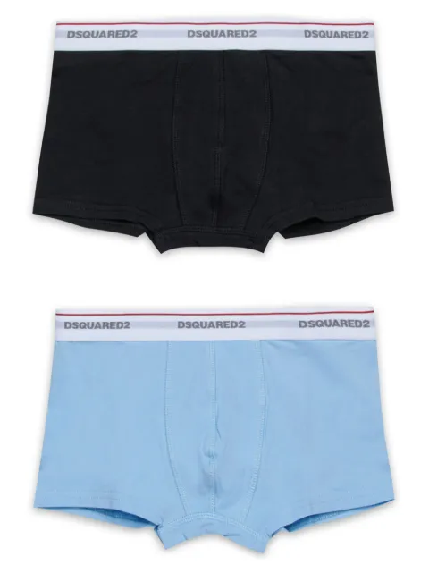 DSQUARED2 KIDS set de  dos bóxeres con logo en la pretina