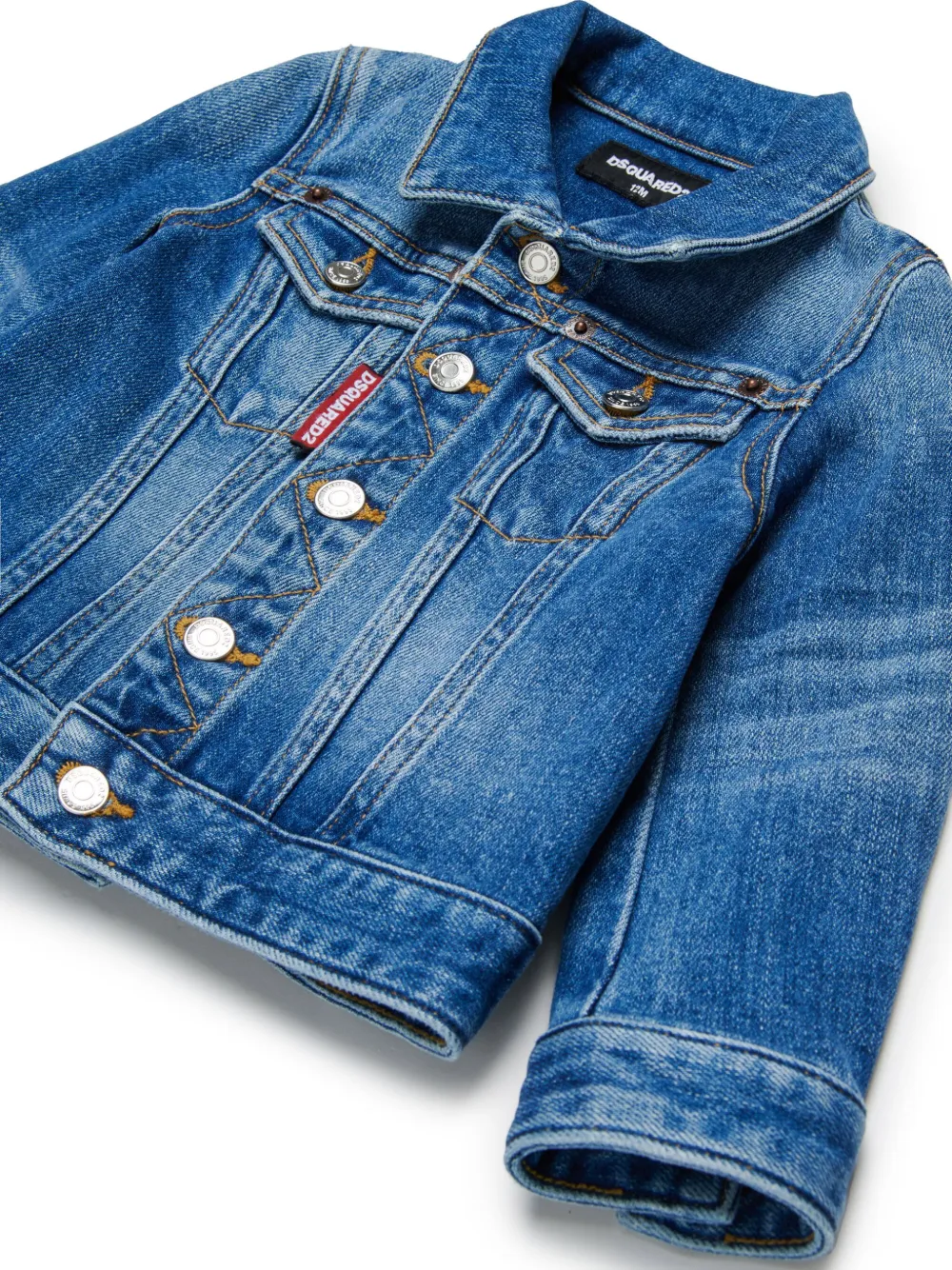 DSQUARED2 KIDS Spijkerjack met logopatch Blauw