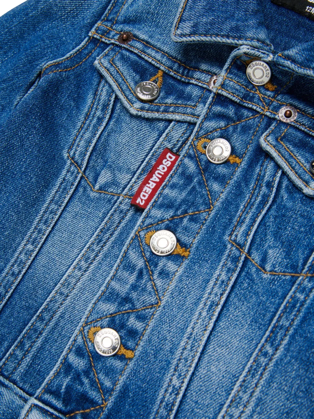 DSQUARED2 KIDS Spijkerjack met logopatch Blauw