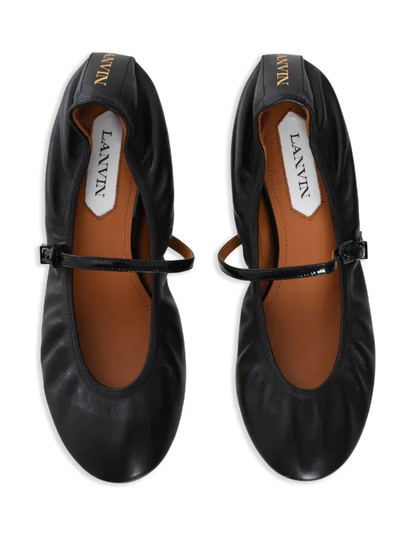 ランバン　フラットシューズ　やぎ革 Lanvin レザーフラットシューズ | ブラック | FARFETCH JP