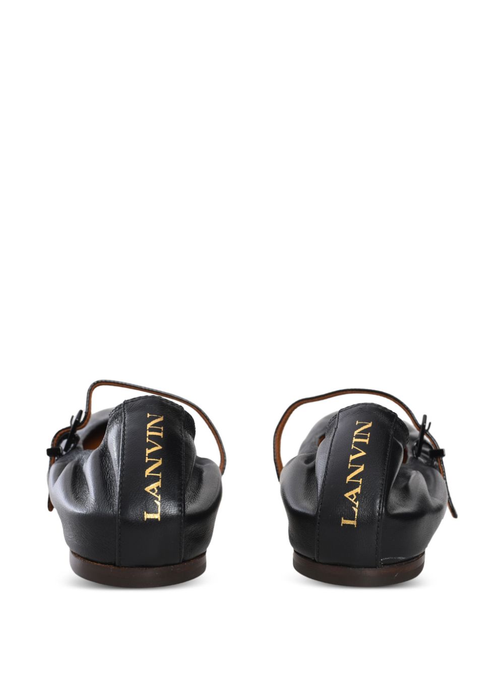 Lanvin Leren ballerina's Zwart